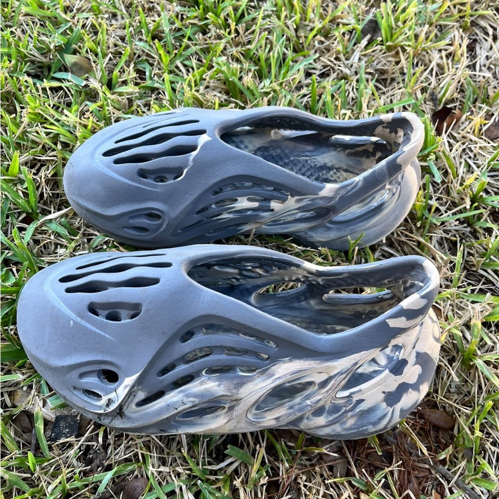 Blue Grey Yeezy Slides